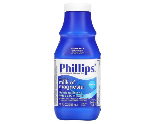 Phillip's Настоящее молоко магнезии оригинальное 12 жидких унций (355 мл) Phillip's Настоящее молоко магнезии оригинальное 12 жидких унций (355 мл)