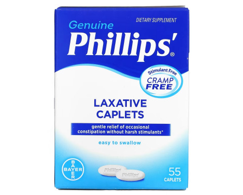 Phillips, Laxative Caplets, 55 Caplets Phillips, Laxative Caplets, 55 Caplets