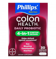 Phillip's Colon Health Daily Probiotic Supplement Probiotic Caps 30 Capsules