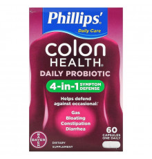 Phillips, Colon Health Daily Probiotic, 60 Capsules