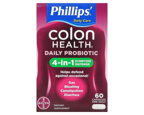 Phillips, Colon Health Daily Probiotic, 60 Capsules Phillips, Colon Health Daily Probiotic, 60 Capsules