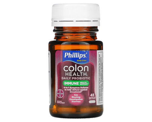 Phillips, Colon Health Daily Probiotic, 45 Capsules Phillips, Colon Health Daily Probiotic, 45 Capsules