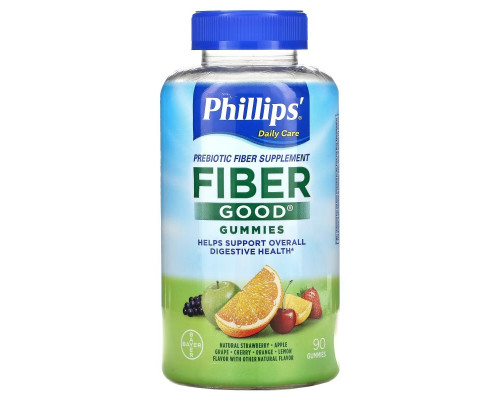 Phillips, Fiber Good Gummies, Assorted Flavors, 90 Gummies Phillips, Fiber Good Gummies, Assorted Flavors, 90 Gummies
