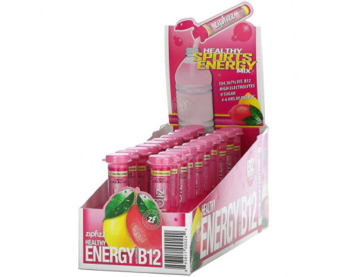 Витаминно-минеральные комплексы Zipfizz, Энергетическая смесь для здорового спорта с витамином B12, розовый лимонад, 20 тюбиков по 11 г (0,39 унции) Витаминно-минеральные комплексы Zipfizz, Энергетическая смесь для здорового спорта с витамином B12, розовый лимонад, 20 тюбиков по 11 г (0,39 унции)