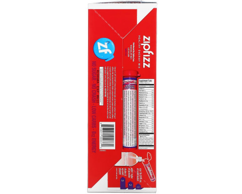 Zipfizz, Healthy Sports Energy Mix with Vitamin B12, Fruit Punch, 20 Tubes, 0.39 oz (11 g) Each Zipfizz, Healthy Sports Energy Mix with Vitamin B12, Fruit Punch, 20 Tubes, 0.39 oz (11 g) Each