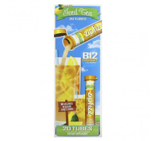 Витамины группы B Zipfizz, чай со льдом, здоровая энергетическая смесь с витамином B12, со вкусом лимона, 20 тюбиков по 11 г (0,39 унции)