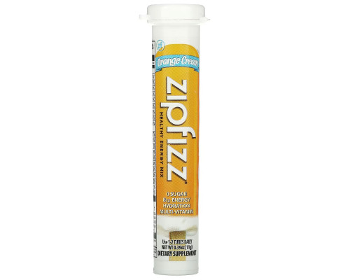Zipfizz, Healthy Sports Energy Mix with Vitamin B12, Orange Cream, 20 Tubes, 0.39 oz (11 g) Each Zipfizz, Healthy Sports Energy Mix with Vitamin B12, Orange Cream, 20 Tubes, 0.39 oz (11 g) Each
