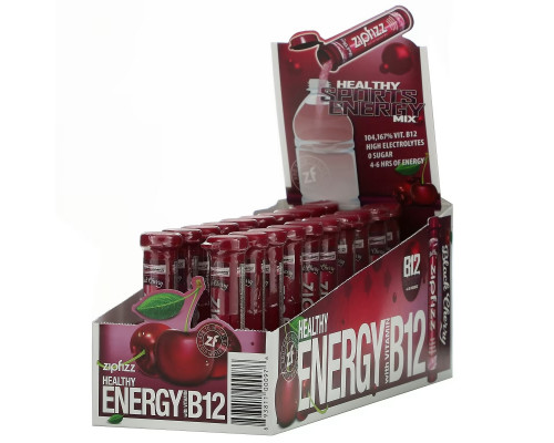Zipfizz, Healthy Sports Energy Mix with Vitamin B12, Black Cherry, 20 Tubes, 0.39 oz (11 g) Each Zipfizz, Healthy Sports Energy Mix with Vitamin B12, Black Cherry, 20 Tubes, 0.39 oz (11 g) Each