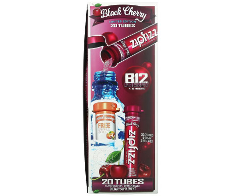 Zipfizz, Healthy Sports Energy Mix with Vitamin B12, Black Cherry, 20 Tubes, 0.39 oz (11 g) Each Zipfizz, Healthy Sports Energy Mix with Vitamin B12, Black Cherry, 20 Tubes, 0.39 oz (11 g) Each