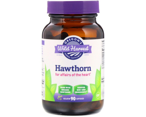 Oregon's Wild Harvest Боярышник 90 вегетарианских капсул Oregon's Wild Harvest Боярышник 90 вегетарианских капсул