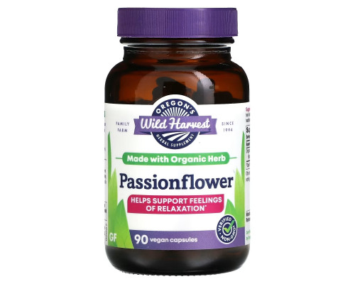 Oregons Wild Harvest, Passionflower, 90 Gelatin Capsules Oregons Wild Harvest, Passionflower, 90 Gelatin Capsules