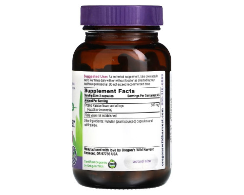 Oregons Wild Harvest, Passionflower, 90 Gelatin Capsules Oregons Wild Harvest, Passionflower, 90 Gelatin Capsules