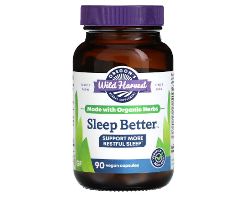 Oregons Wild Harvest, Sleep Better, 90 Vegan Capsules Oregons Wild Harvest, Sleep Better, 90 Vegan Capsules