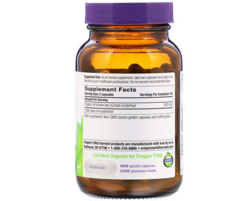 Oregon's Wild Harvest Artichoke 90 Non-GMO Veggie Caps Oregon's Wild Harvest Artichoke 90 Non-GMO Veggie Caps