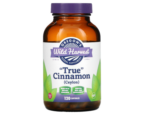 Oregon's Wild Harvest, "True" Cinnamon (Ceylon), 120 Veggie Caps Oregon's Wild Harvest, "True" Cinnamon (Ceylon), 120 Veggie Caps