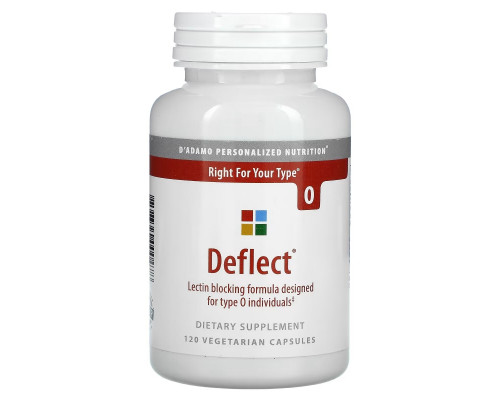 D'adamo Deflect Lectin Blocking Formula The Blood Type Diet 0 120 Veggie Caps D'adamo Deflect Lectin Blocking Formula The Blood Type Diet 0 120 Veggie Caps