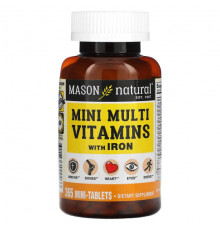 Витаминно-минеральные комплексы Mason Natural, Мультивитамины с железом, 365 мини-таблеток