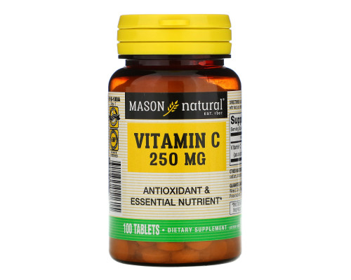 Mason Natural, Vitamin C, 250 mg, 100 Tablets Mason Natural, Vitamin C, 250 mg, 100 Tablets