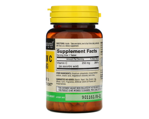 Mason Natural, Vitamin C, 250 mg, 100 Tablets Mason Natural, Vitamin C, 250 mg, 100 Tablets
