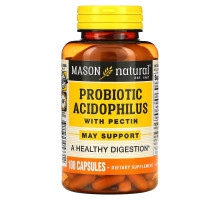 Mason Natural, Пробиотик ацидофилус с пектином, 100 капсул