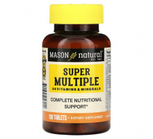 Витаминно-минеральные комплексы Mason Natural, Super Multiple 34 витаминов и минералов, 100 таблеток