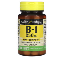 Mason Natural Витамин B-1 250 мг 100 таблеток