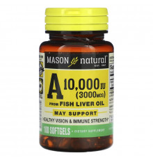 Mason Natural, Vitamin A, 10,000 IU, 100 Softgels