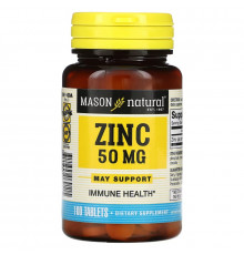 Mason Natural, Цинк, 50 мг, 100 таблеток
