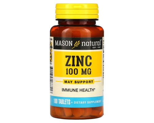 Mason Natural Zinc 100 mg 100 Tablets Mason Natural Zinc 100 mg 100 Tablets