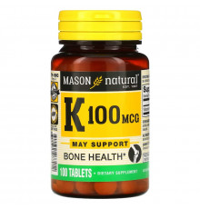 Mason Natural Vitamin K 100 mcg 100 Tablets