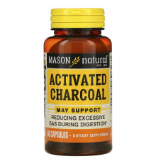 Mason Natural Активированный Растительный Уголь 60 Капсул
