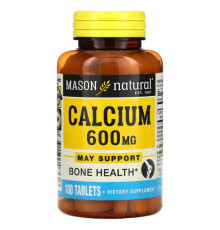 Кальций Mason Natural, Кальций, 600 мг, 100 таблеток