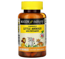Mason Natural, Little Animals Multivitamins, Fruity Flavors, 120 Chewables