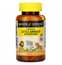Mason Natural, Little Animals Multivitamins, Fruity Flavors, 120 Chewables