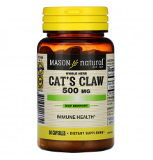 Mason Natural, Кошачий коготь, 500 мг, 60 капсул