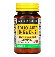 Mason Natural Folic Acid B-6 & B-12 90 Tablets