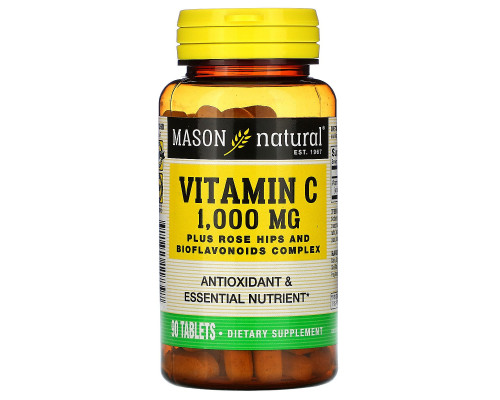 Mason Natural, Vitamin C, 1000 mg, 90 Tablets Mason Natural, Vitamin C, 1000 mg, 90 Tablets
