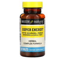 Mason Natural, Super Energy with Guarana, Panax Ginseng & Kola Nut, 60 Tablets