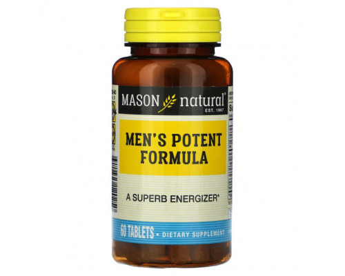 Мужское здоровье Mason Natural, Men's Potent Formula, 60 таблеток Мужское здоровье Mason Natural, Men's Potent Formula, 60 таблеток