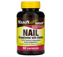 Mason Natural, Добавки для здоровых ногтей, с желатином, 60 капсул