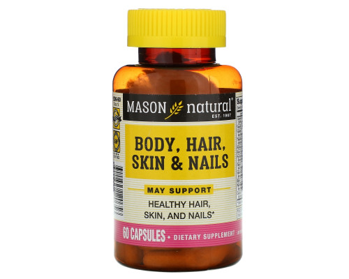 Mason Natural, Body, Hair, Skin & Nails, 60 Capsules Mason Natural, Body, Hair, Skin & Nails, 60 Capsules