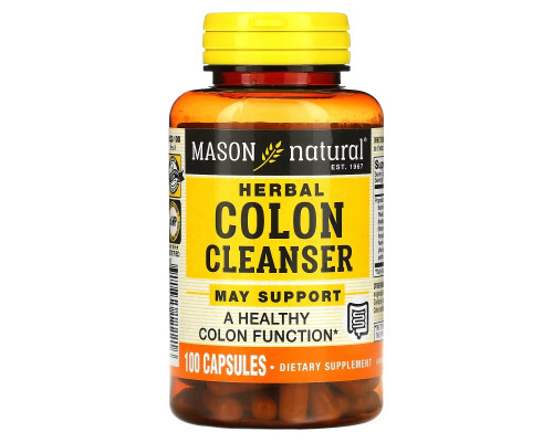 Mason Natural Colon Herbal Cleanser 100 Capsules Mason Natural Colon Herbal Cleanser 100 Capsules