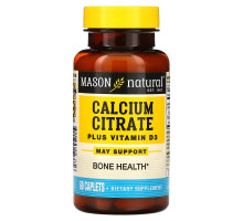 Mason Natural, Цитрат кальция с витамином D3, 60 капсуловидных таблеток
