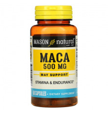 Суперфуды Mason Natural, Мака, 500 мг, 60 капсул