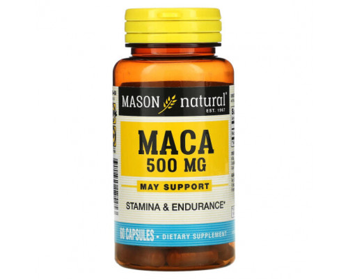 Суперфуды Mason Natural, Мака, 500 мг, 60 капсул Суперфуды Mason Natural, Мака, 500 мг, 60 капсул