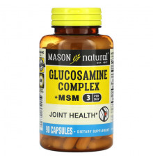 Для мышц и суставов Mason Natural, Комплекс глюкозаминов + МСМ`` 90 капсул