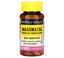 Женское здоровье Mason Natural, Masonatal Prenatal Formulation, добавка для беременных, 100 таблеток