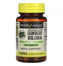 Mason Natural, Гинкго билоба, 80 капсул