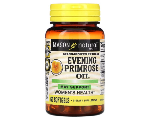 Mason Natural, Evening Primrose Oil, 60 Softgels Mason Natural, Evening Primrose Oil, 60 Softgels