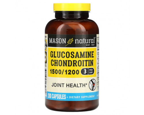 Для мышц и суставов Mason Natural, Глюкозамин хондроитин, 280 капсул Для мышц и суставов Mason Natural, Глюкозамин хондроитин, 280 капсул